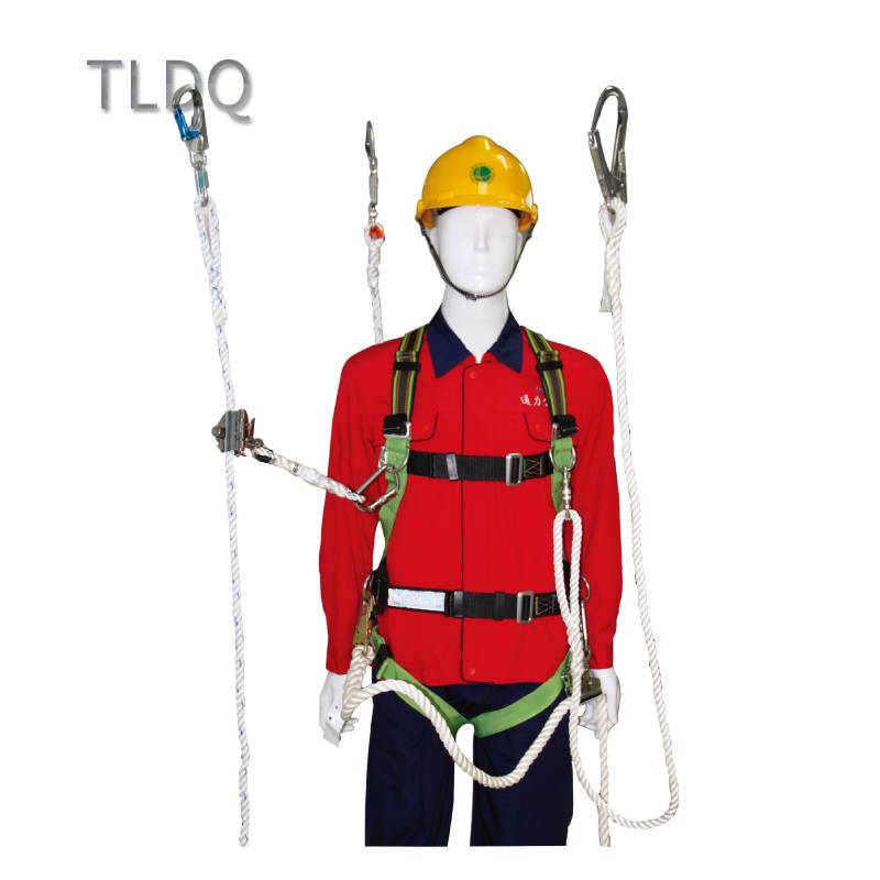 Construction Fall Protection Safety Lineman Polyester Lifeline Full Body Security Safety Harness Belt