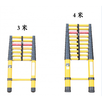 3.8m  Insulating portable telescopic ladder FRP