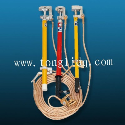 Portable ground earth rod set with earthing wire and clamp